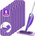 Reusable Mop Pads Compatible with Swiffer Wet Jet, Wet Jet Pads Refills for Swiffer Mop, Microfiber Replacement Pads for Hardwood Floor Cleaning, Dry Wet Mopping Cloths for 12" Wet Jet Refill, 6 Pack