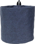 Bigso Soft Hang Around Hanging Storage Basket Large | Hanging Wall Basket for Organizing Everyday Necessities | Collapsible Wall Hanging Storage Basket for Closets | 8.7″x8.7″ | Large | Blue
