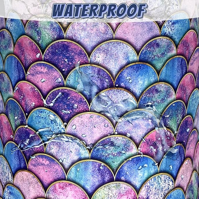 Colorful Mermaid Scales Laundry Basket Foldable Oxford Cloth Beautiful Fish Scales Laundry Hamper With Handle Clothes Storage Organizer Basket 18.9"x16.5"Storage Bag For Laundry Room/Bathroom/Bedroom