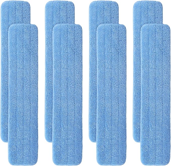 36" Microfiber Pad for Rubbermaid Commercial 36 Inch Mop Head - 8 Pack Replacement Wet & Dry Commercial Reusable Cleaning Mop Refills Fit for Any Microfiber Flat Mop System 36"