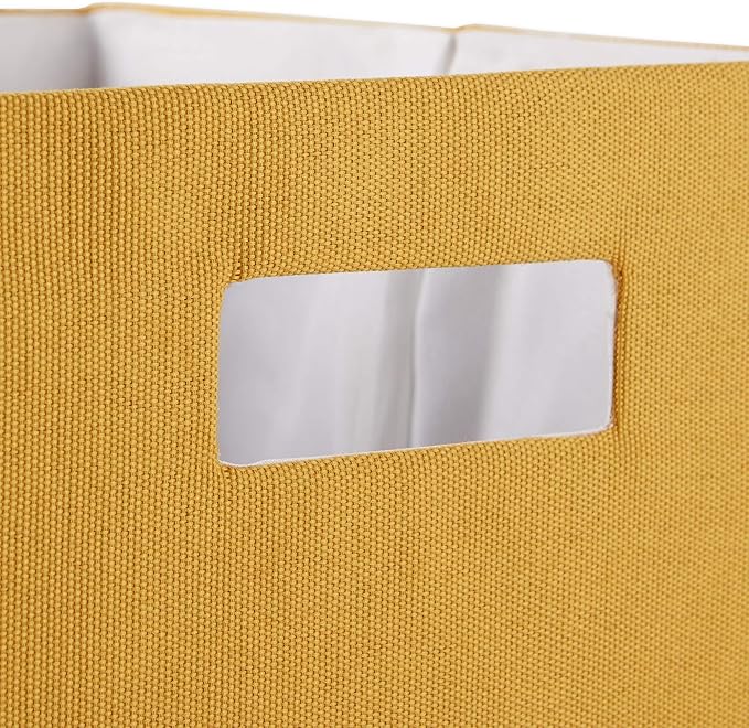 DII Collapsible Polyester Storage Cube, Solid, Lightweight and Durable, Large Square, 13x13x13, Honey Gold