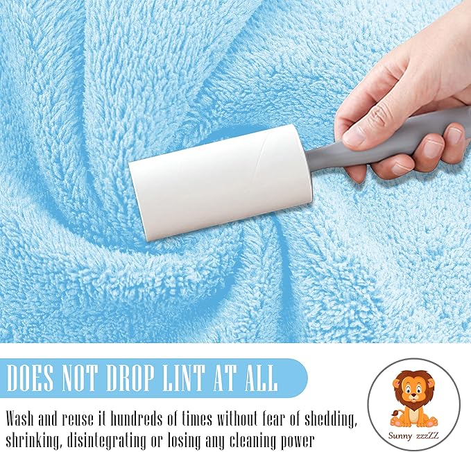 Sunny zzzZZ 24 Pack Kitchen Dishcloths - Does Not Shed Fluff - Reusable Dish Towels, Dish Cloths, Super Absorbent Coral Fleece Cleaning Cloths, Washable Fast Drying, 10 x 10 Inch (Aquamarine)