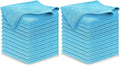 USANOOKS Microfiber Cleaning Cloth - Turq - 24Pcs (12.5x12.5 inch) High Performance - 1200 Washes, Ultra Absorbent Car Towel Traps Grime & Liquid for Streak-Free Mirror Shine - car Washing Cloth