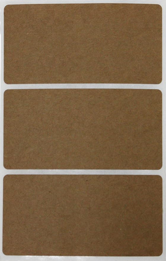 4" x 2" Blank Stickers to Write On Name Tags Color-Coding Labels for Moving, and Storage Boxes, 324 Labels (Kraft) by Royal Green