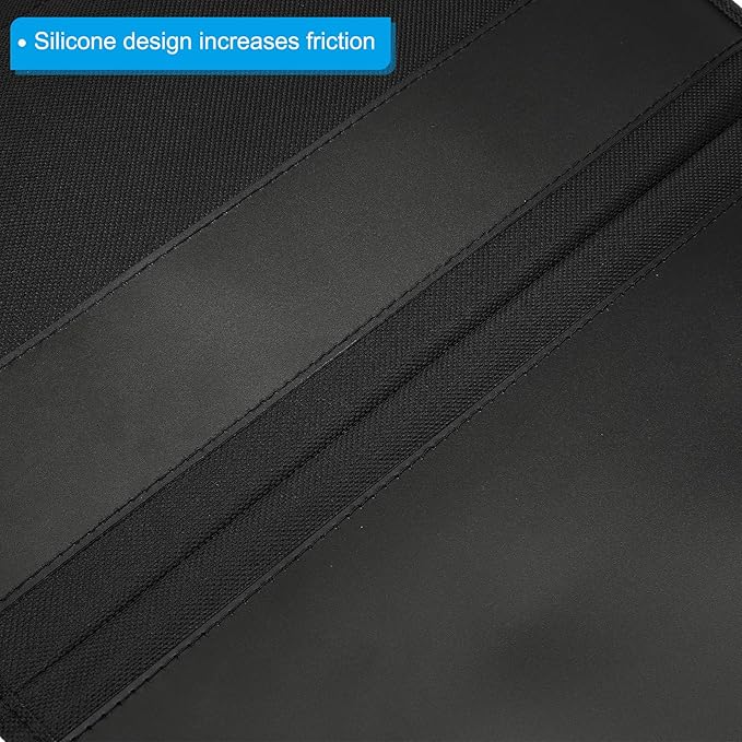 PATIKIL Bedside Caddy, Bed Caddy Bedside Organizer Bed Hanging Caddy 4 Pockets Bed Pockets Bedside Storage Hanging Storage Bag for Remote Control Bedroom Phones Glasses, Black