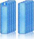 8-Pack Microfiber Cleaning Pads, 18-Inch Microfiber Mop Pads Compatible with Bona Mop, Washable and Reusable Mop Pad Refills for Hardwood Tile Laminate Floors