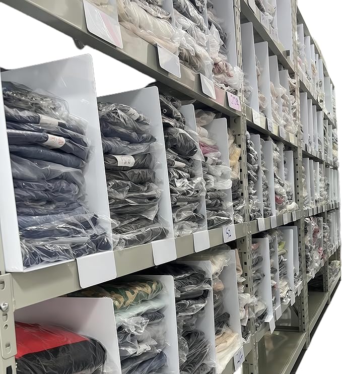 50 Pack PVC Shelf Dividers, 4040 Closet Dividers Shelf Organizers, , Ideal for Product Display and Organization on Wire Shelves, Retail Shelving by Clip Strip Marker label，Separators for Clothes