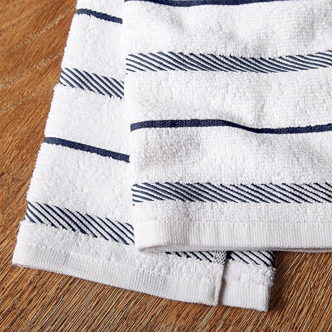 KitchenAid Albany Kitchen Towel 4-Pack Set, Blue Willow/White, 16"x26"