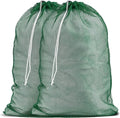 Handy Laundry Mesh XL Laundry Bags - Durable, Machine Washable with Secure Drawstring Closure - Perfect for College Dorms, Laundromats, Apartments (Green, Large 24" x 36", 2-Pack)
