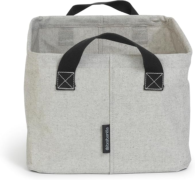 Brabantia - Foldable Laundry Basket - Compact Storage Box - Water Resistant Coating - Multi-Functional - Laundry Hamper - Bathroom - Collapsible - Grey - 9 Gal