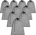 TecUnite 10 Pcs Mesh Bags Drawstring Laundry Bags Large Nylon Mesh Gift Dishwasher Bag with Sliding Drawstring for Kitchen Jewelry Gifts Wedding Favor Home(12 x 16 Inch,Black)