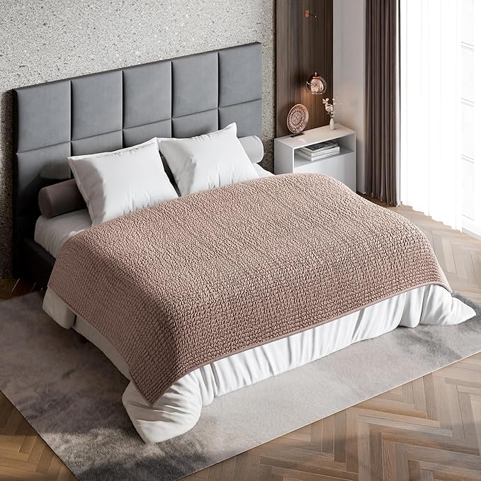 PAULATO BY GA.I.CO. Waterproof Blanket for Bed – King Absorbent Couch Cover – Machine Washable Stain-Resistant Pad for Large Sofa – Pets Cat & Dog Friendly Furniture Protector - Marsala