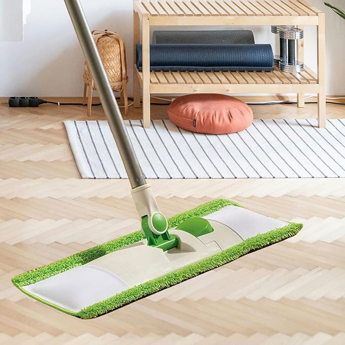 6 Pack Reusable Mop Pads Compatible with 3M Scotch-Brite M-005 Floor Mops, Microfiber Hardwood Floor Mop Pads Wet or Dry Use mop,Fit for Folding mop 15 in*3.9 in mop Head