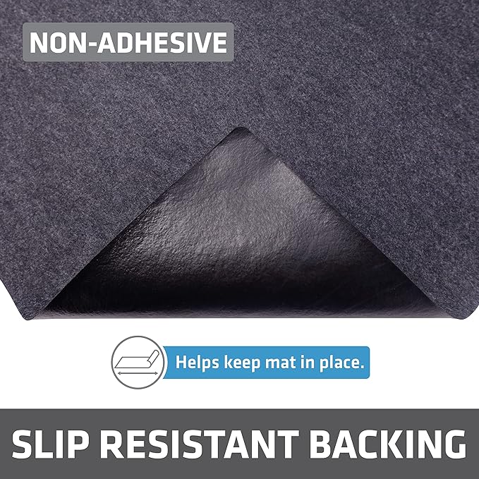 Drymate Premium XL Under Sink Mat, Waterproof Cabinet Protection Mats for Kitchen & Bathroom, Absorbent Shelf Liners, Slip-Resistant, Machine Washable (USA Made)(24”x59”)(Charcoal)(12-Pack)