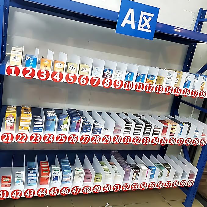 50 Pcs 30 * 12CM 1MM Shelf Dividers Shelf Label Sticker Holder Use for Medical Grade Drug/Pill/Pharmacy Dispensing Ziplock Medicine Bag for Hospital