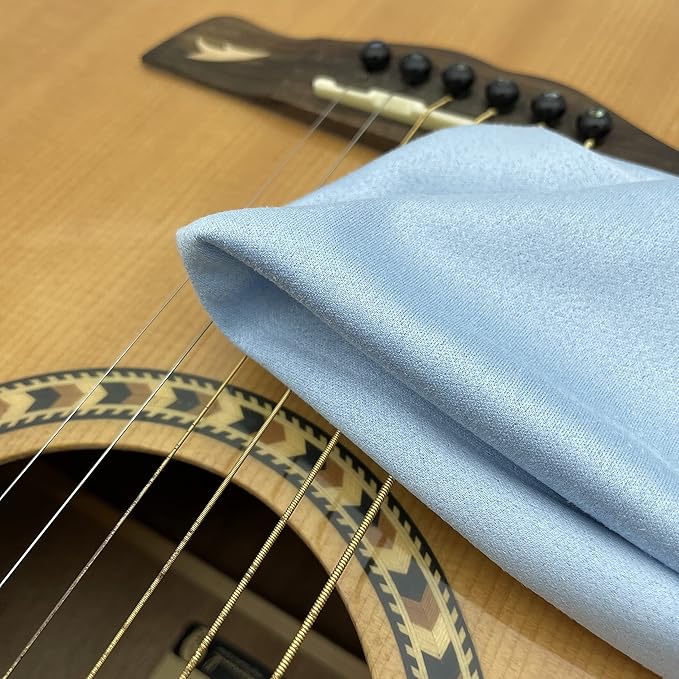 AAwipes Violin Clean Cloths Microfiber (6-Pack 12"x12" Cloths Blue) Plush Polishing Cloths for Musical Instruments Premium Cleaning Cloths for Guitar Piano Clarinet Trumpet Sax Universal (HCIS-1212-B)