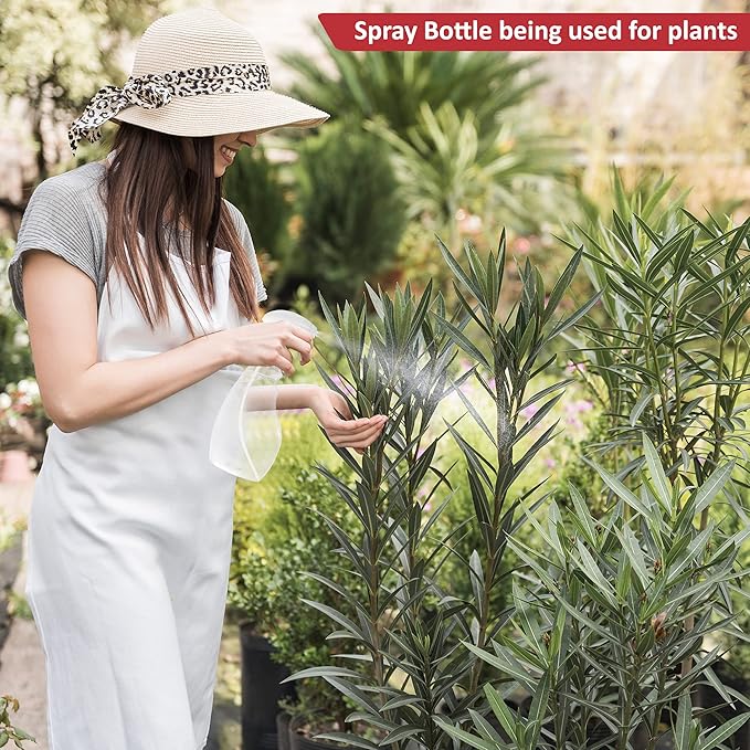 SPRAYZ Large 17oz Spray Bottles For Cleaning Solutions and Gardening, Plant, Water, Durable Trigger Sprayer, Refillable, Spray Bottle for Hair, All Directions, Clear Plastic Bottle 2x 17oz