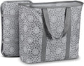 JOMOLA Collapsible Laundry Caddy 80L Large Foldable Laundry Basket Grey Collapsible Laundry Hamper Fabric Laundry Tote with Handles and Sturdy Pop-Up Wire Frame