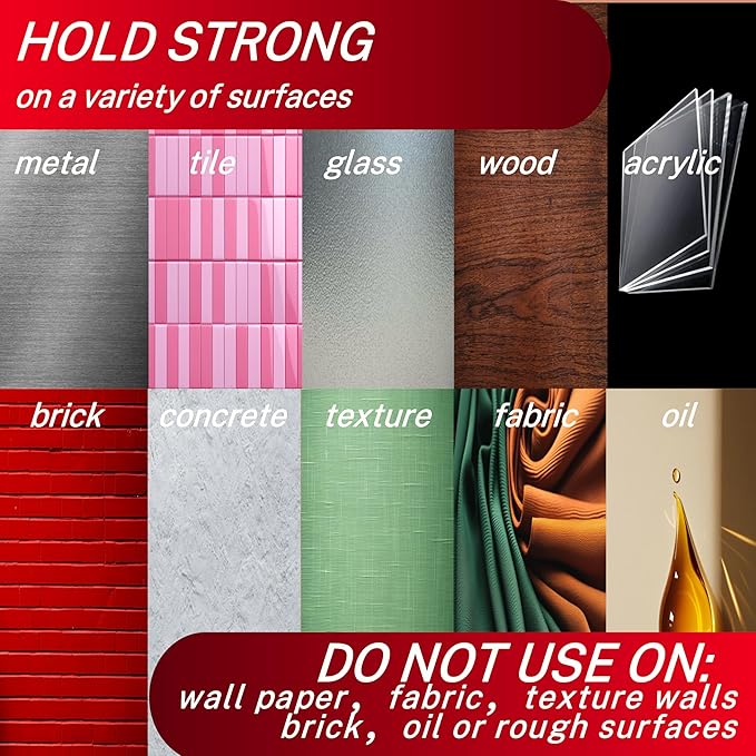 25Pack Shower Caddy Adhesive Replacement Strong, Waterproof Adhesive Hooks & Strips for No-Drill Corner Shelves, Bathroom Storage & Kitchen Racks Cable Holders for Hanging up to 15lb