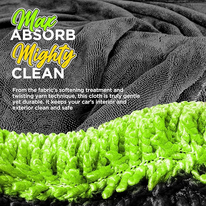 6-Pack Microfiber Towels for Cars (16"×12") Ultra Absorbent and Scratch-Free Car Detailing Cleaning Cloth, Trucks, Home Cleaning, Pet Drying, Boats, and Motorcycles, Gift Packed
