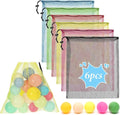 6 Pcs Mesh Bags Drawstring, Mesh Toy Storage Bags, Small Meshes Laundry Bag, Meshes Bag For Beach Toys for Pool Beach Ball Toys Storage for Collecting Travel Sports Gym(Multicolor)16 x 12 Inch