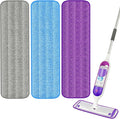 3 Pack Reusable Mop Pads for Swiffer PowerMop, Super Absorption, Multi-Surface Hardwood Floor Cleaning, Machine Washable Up to 100 Times, Durable, Suitable for All Finished Floors
