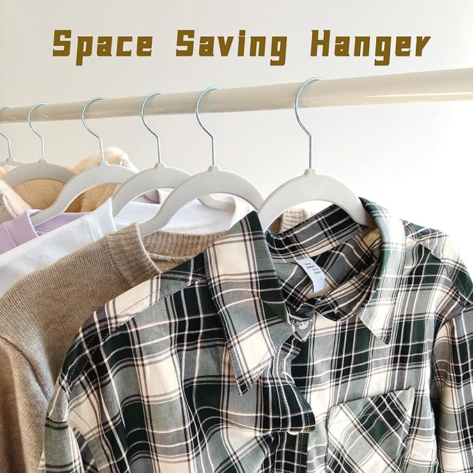 Gray Velvet Hangers 30 Pack, Anti-Slip Slim Space Saving Hangers with 360° Swivel Hook, 17.7 Inch Velvet Clothes Hangers for Coats,Sweater,Jackets,Dresses, Shirts, Suits & T-Shirts (Gray, 30)