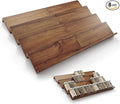 Tinamo Acacia Wooden Spice Rack Organizer for Cabinet - Spice Drawer Insert, Spice Organization for Cabinet, Seasoning Organizer, Spice Holder Pack of 8 (Walnut, Pack 8)