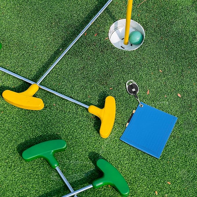 POPETPOP Golf Towel Retractable Clip Extendable Golf Club Cleaning Cloth Blue Microfiber for Men and Women On-Course Use
