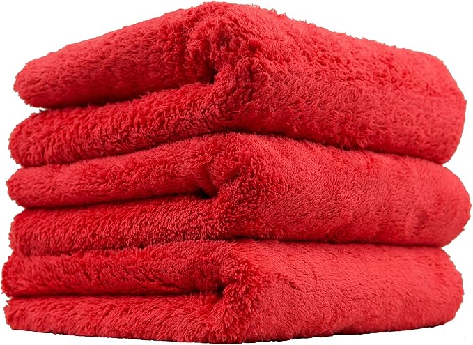 Chemical Guys Happy Ending Ultra Plush Edgeless Microfiber Towel, Red - MIC34103
