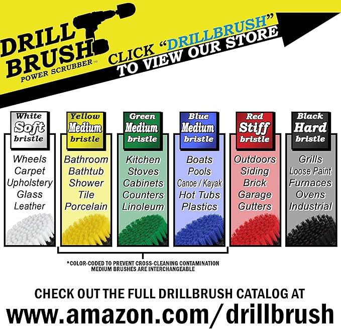 Kitchen Cleaning Supplies Set - Tile Electric Spin Scrubber - Stainless Steel Cleaner for Stove, Sink, and Oven - Household Cleaning Tools - Green Medium Stiffness Nylon Brush - Cast Iron Scrubber