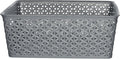 Whitmor Resin Form Tote, Medium, Silver