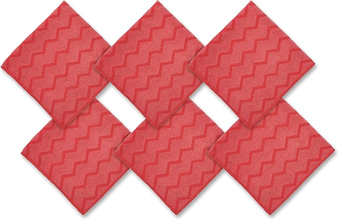 Rubbermaid Commercial FGQ62000RD00 HYGEN Microfiber General Purpose Cloth, Red