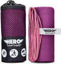 Hero Microfiber Large Beach Towel Compact for Travel (Magenta, 40" x 72")