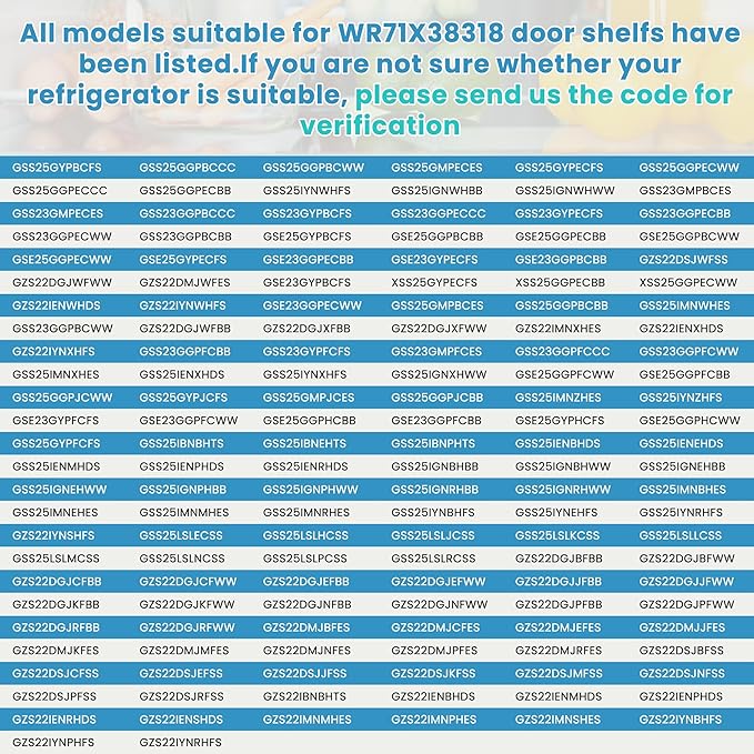 WR71X38318 Refrigerator Door Shelf Bin Compatible for G-E Refrigerator WR71X24428 4975917 AP7175677 PS16619590 EAP16619590 Parts-by MIFLUS