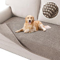 H.VERSAILTEX Plush Chenille Dog Bed Cover Thick Soft Sofa Cover for 3 Cushion Couch Anti Slip Couch Cover Furniture Protector for Dog, Pet, Cat (35" x 82", Cuban Sand)