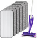Reusable Mop Pads Refills for Swiffer WetJet, Wet Pads Refill Microfiber Mop Replacement Machine Washable Up to 100 Times for Floor Cleaning Wet Dry Use for All Floor Types, 6 Pack