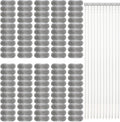 Hotop 100 Pieces Lint Traps for Washing Machine Hose with 100 Cable Ties, Stainless Steel Lint Catcher Washing Machine Filter Laundry Mesh Washer Hose Filter Rust Proof Traps Snare for Discharging