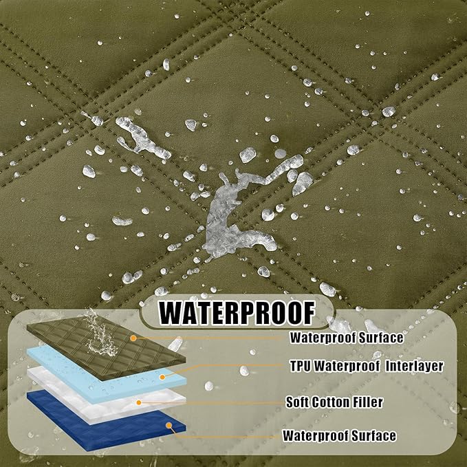 Smiry Waterproof Dog Bed Cover Blanket 40x50, Soft Reversible Pet Blanket, Washable Leakproof Cats Dogs Couch Cover for Sofa, Couch, Furniture, Lattice, Green/Navy