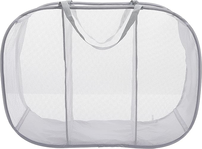 Whitmor Pop & Fold, Paloma Gray Laundry Sorter (Pack of 2)