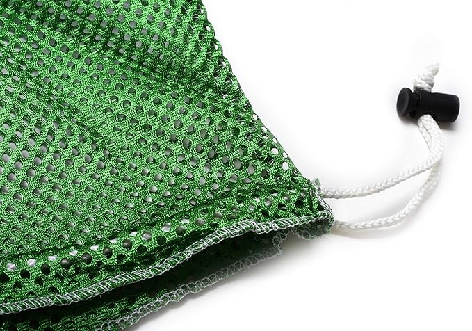 Mesh Equipment Bag - 32” x 36” and 24” x 36” - Adjustable, sliding drawstring cord closure. Perfect mesh bag for parent or coach, making it easy to transport and keeping your sporting gear organized.