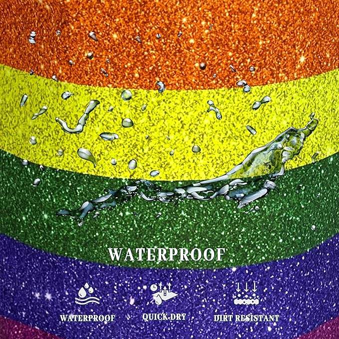 Shiny Rainbow Printed Laundry Basket Gay Funny Laundry Hamper Foldable Oxford Cloth Colorful Tote Bag Clothes Toy Storage Bucket 18.9" x 16.5" For Bathroom/Laundry Storage/Bedroom