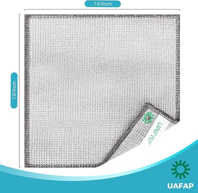 12 PCS Non Scratch Wire Dishcloth, Cleans Fast Without Scratching, Stands Up to Stuck-on Grime, Multi-Surface Safe, Wire Dishwashing Rag Cleaning Power for Everyday Jobs 7.87“ x 7.87”