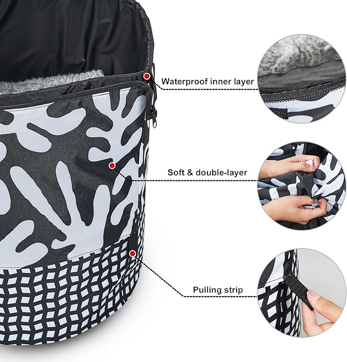 JOMOLA Large Collapsible Laundry Basket 90L Fabric Foldable Laundry Hamper Extendable Dirty Clothes Laundry Bag with Handles for Family College Dorm Storage Organizer (Black)