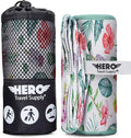 Hero Microfiber Large Beach Towel Compact for Travel (Jungle Garden, 40" x 72")