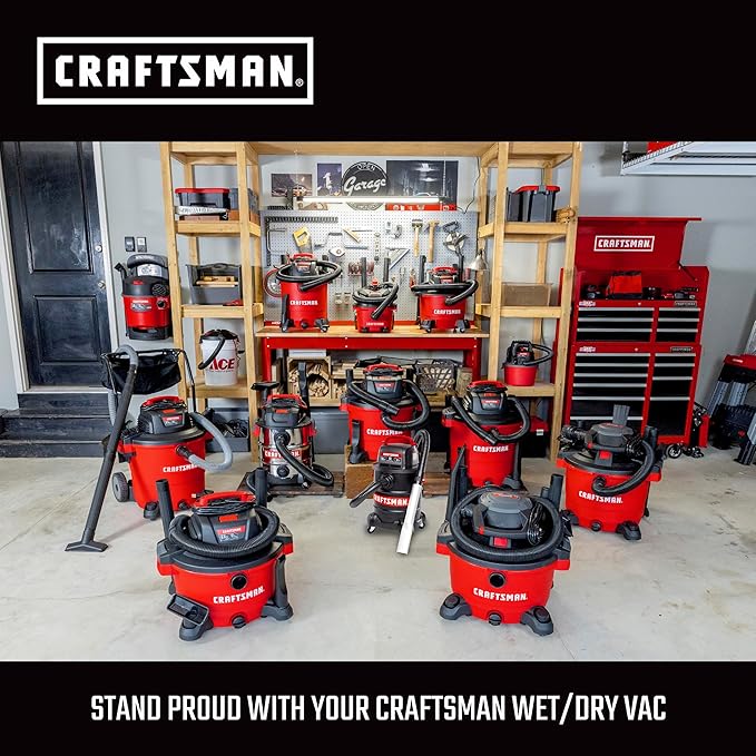 CRAFTSMAN CMXZVBE38727 2-1/2 in. Dry Nozzle Wet Dry Vac Attachment, Industrial-Grade 14 inch Wide Shop Vacuum Accessory for Hard Surface Cleaning, Fits 2-1/2 in. Hose Diameter
