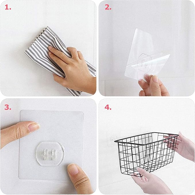 4 Pack Wire Storage Baskets Household Metal Wall-Mounted Containers Organizer Bins for Kitchen Bathroom Freezer Pantry Closet Laundry Room Cabinets Garage Shelf, Medium