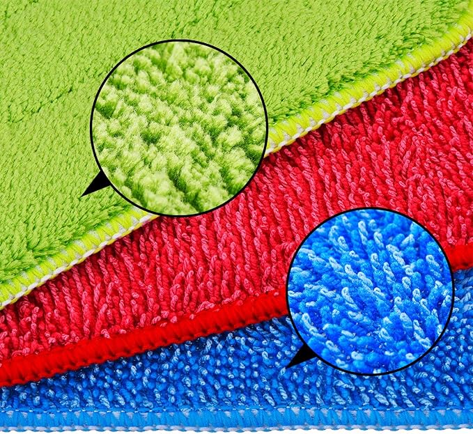Shappy 3 Pack Reveal Mop Pads Head Replacement Spray Pads Microfiber Cleaning Pads for Wet Dry Mops Flat Replacement Heads for Floor Cleaning 16.5 x 5.5 Inch