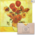 Large [6 Pack] Classic Art (Sunflowers) - Ultra Premium Quality Microfiber Cleaning Cloths (Best for Camera Lens, Glasses, Screens, and All Lens.), Microfiber Cloth