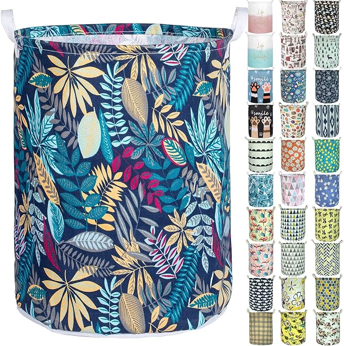 Merdes 19.7’’ Waterproof Foldable Laundry Hamper, Dirty Clothes Laundry Basket, Linen Bin Storage Organizer for Toy Collection (Jungle)
